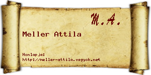 Meller Attila névjegykártya